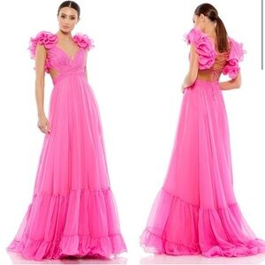 Mac Duggal hot pink gown